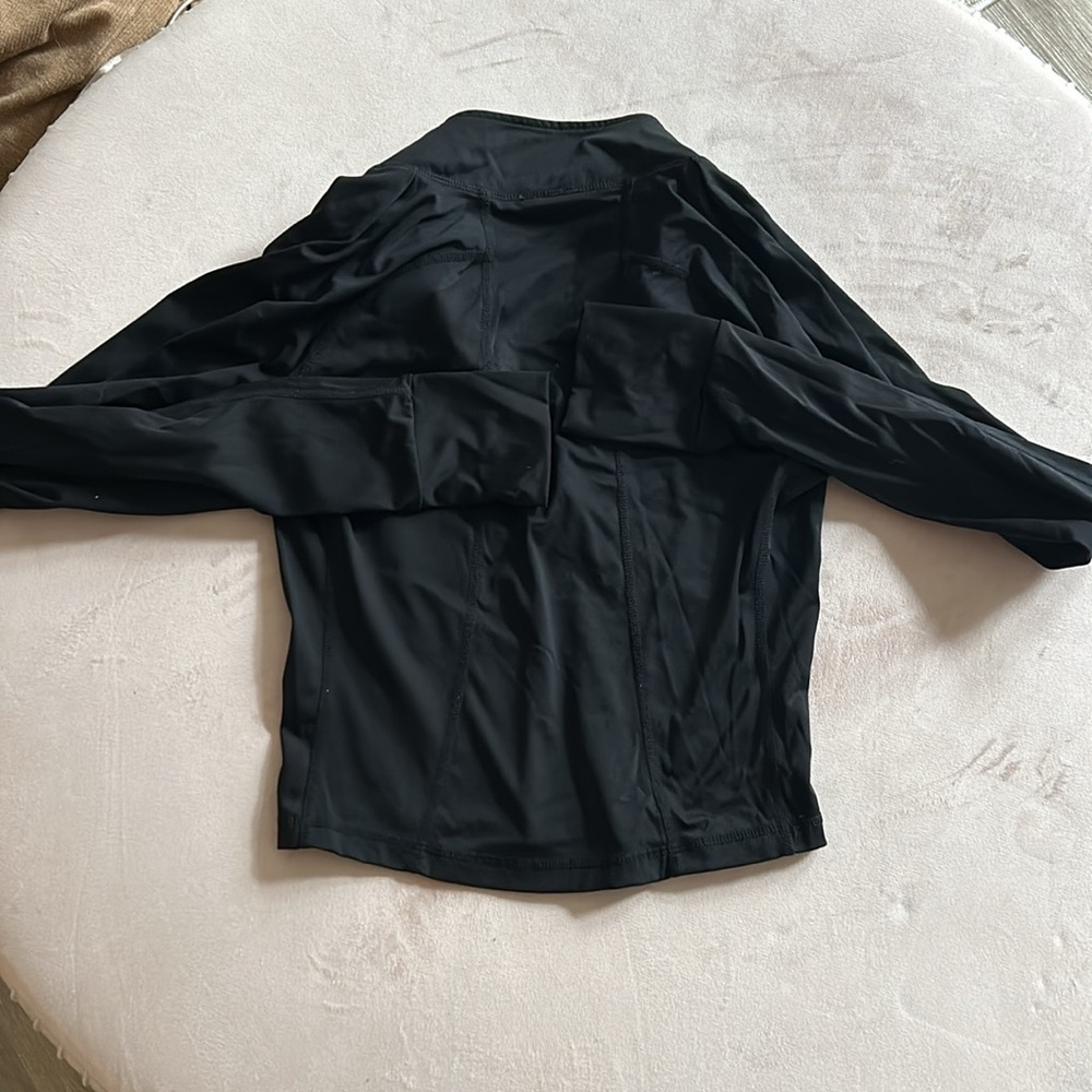 Black Quarter Zip Athletic Top - Picture 3 of 3